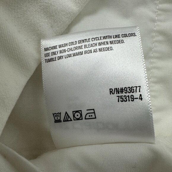 Liz Claiborne Womens White Stretch Pants Size 14 Cotton Blend - Picture 5 of 6